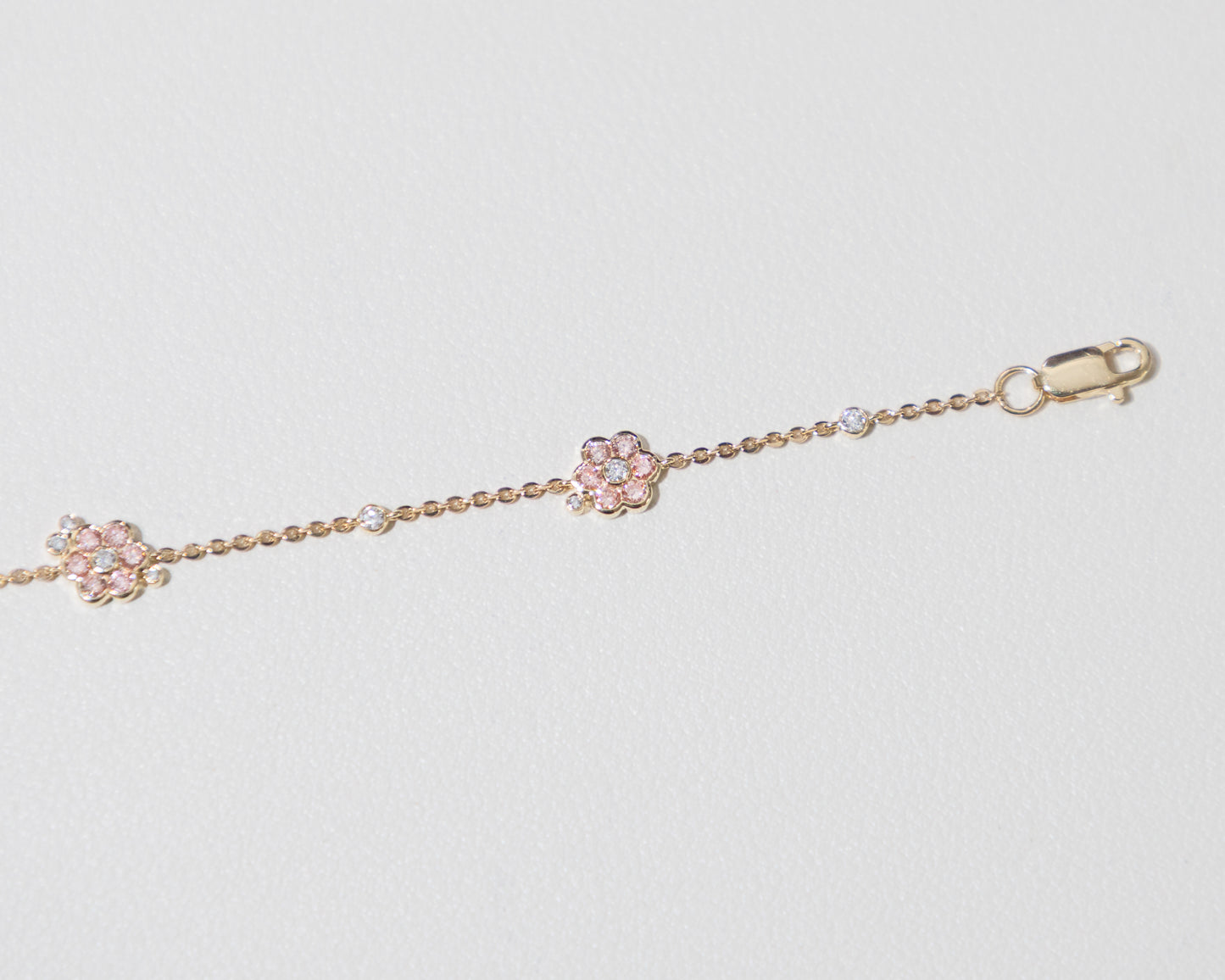 14k whimsy flower power diamond bracelet