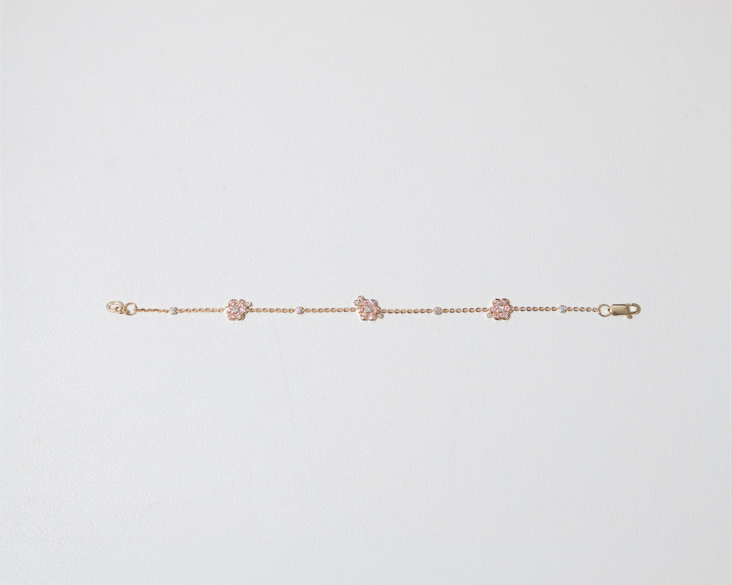 14k whimsy flower power diamond bracelet