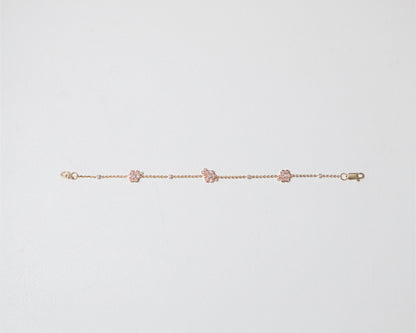 14k whimsy flower power diamond bracelet