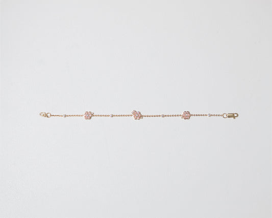 14k whimsy flower power diamond bracelet